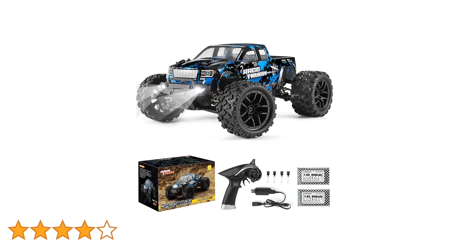 HABOXING RC Trucks Rampage, 4WD Off Road Trucks RC Cars 36km